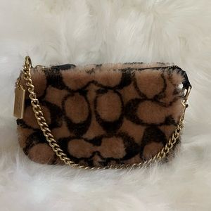 Coach x Jennifer Lopez Nolita 19 in Signature Shearling Leather Gold Chain Bag